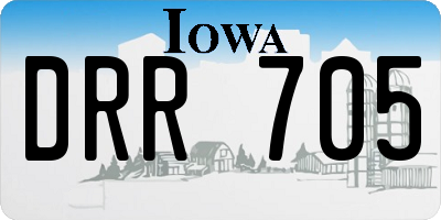 IA license plate DRR705