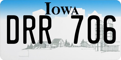 IA license plate DRR706