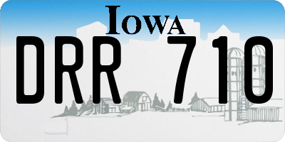 IA license plate DRR710