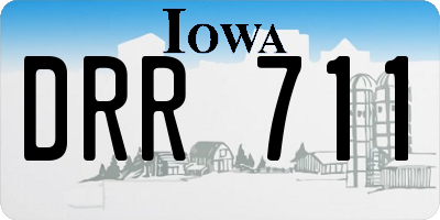 IA license plate DRR711