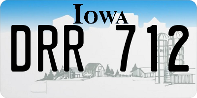 IA license plate DRR712