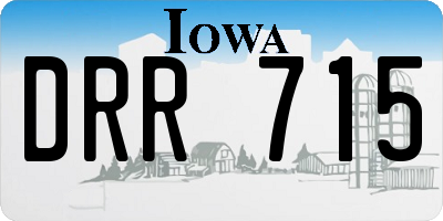 IA license plate DRR715
