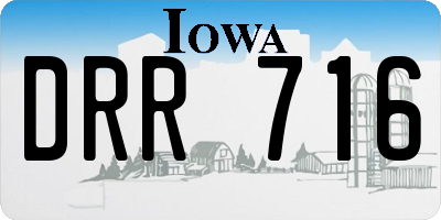 IA license plate DRR716