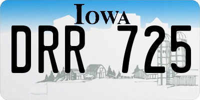 IA license plate DRR725