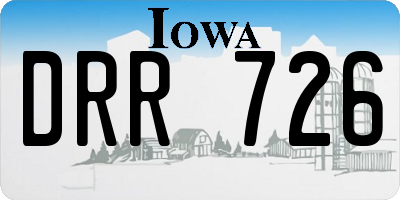 IA license plate DRR726