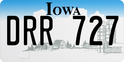 IA license plate DRR727