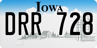 IA license plate DRR728