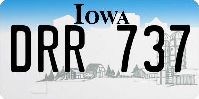 IA license plate DRR737