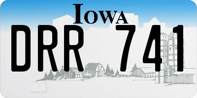 IA license plate DRR741