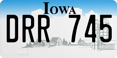 IA license plate DRR745