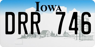 IA license plate DRR746