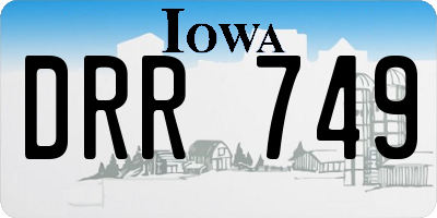 IA license plate DRR749