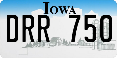 IA license plate DRR750