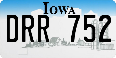IA license plate DRR752
