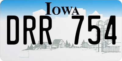 IA license plate DRR754