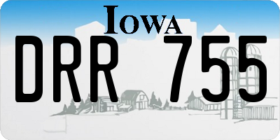IA license plate DRR755