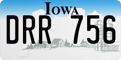 IA license plate DRR756