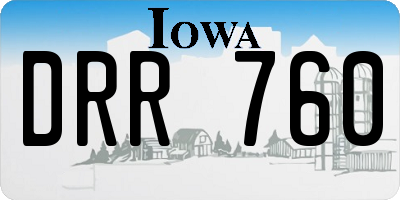 IA license plate DRR760