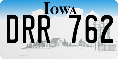 IA license plate DRR762