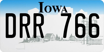 IA license plate DRR766