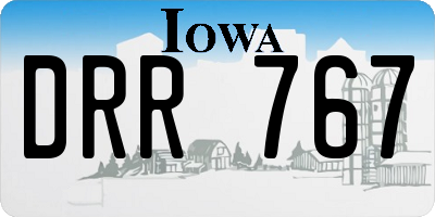 IA license plate DRR767