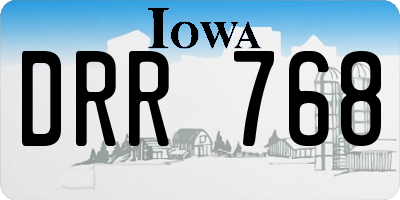 IA license plate DRR768