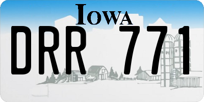 IA license plate DRR771