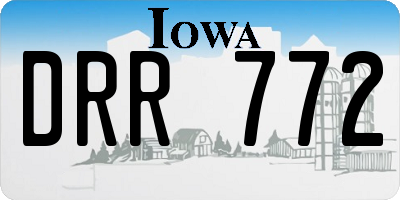 IA license plate DRR772