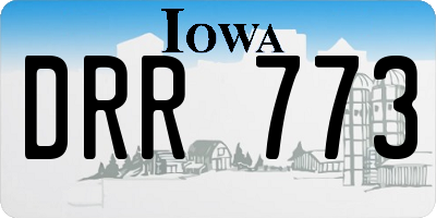 IA license plate DRR773