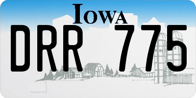 IA license plate DRR775