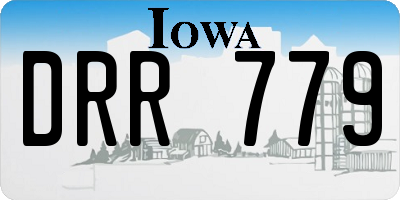 IA license plate DRR779