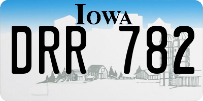 IA license plate DRR782