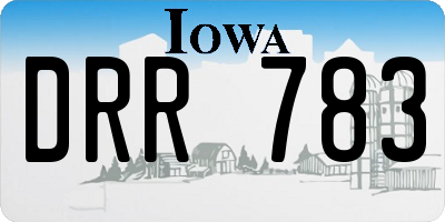 IA license plate DRR783