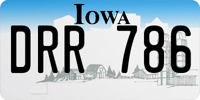 IA license plate DRR786