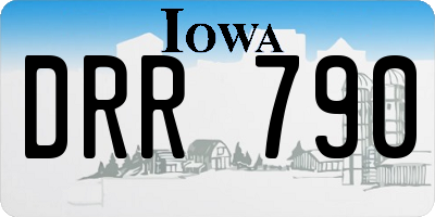 IA license plate DRR790