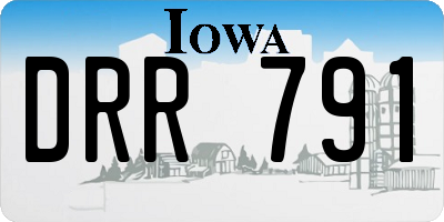 IA license plate DRR791