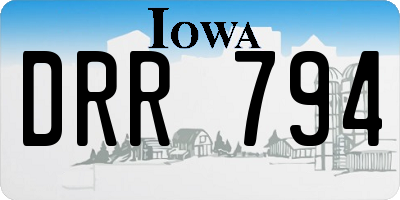 IA license plate DRR794