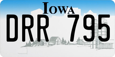 IA license plate DRR795
