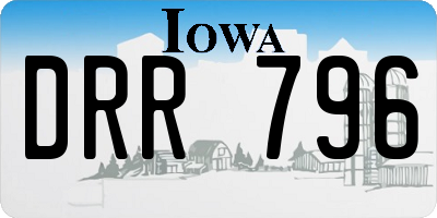 IA license plate DRR796
