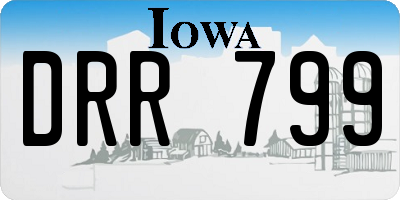 IA license plate DRR799