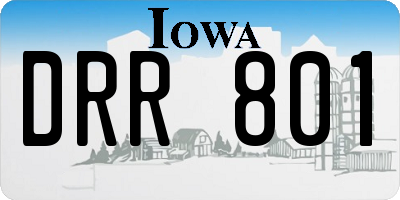 IA license plate DRR801