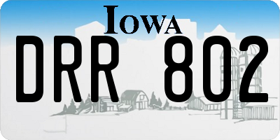 IA license plate DRR802