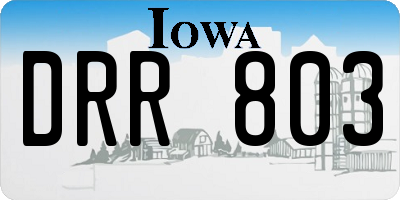 IA license plate DRR803