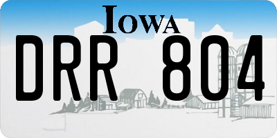 IA license plate DRR804