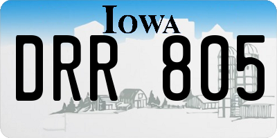 IA license plate DRR805