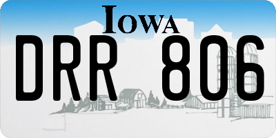 IA license plate DRR806