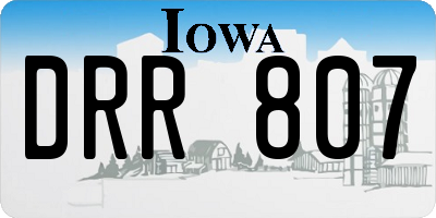 IA license plate DRR807