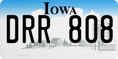 IA license plate DRR808