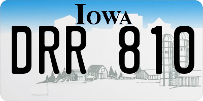 IA license plate DRR810