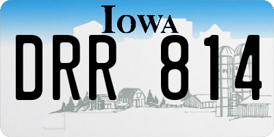 IA license plate DRR814